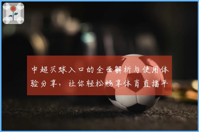 中超买球入口的全面解析与使用体验分享，让你轻松畅享体育直播平台